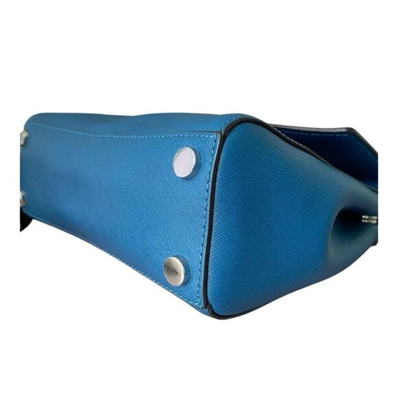 Michael Kors Denim Blue Ava Top Handle Satchel NWOT - Picture 11 of 14